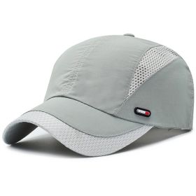 Quick-drying Mesh Baseball Cap (Color: Light grey, size: Adjustable (56-60cm))