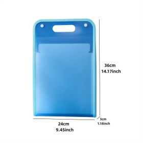 Waterproof Portable File Folder (Color: Blue)