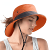 Safari Sun Hats for Women Summer Hat Wide Brim UV UPF Protection Ponytail