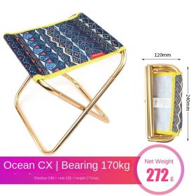 folding chairs aluminum alloy (select: Outdoor folding chairs-blue)