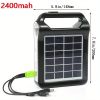 Portable 6V Rechargeable Solar Panel USB Charger With Lamp Lighting