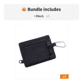Outdoor Mini EDC Molle Pouch Waist Belt Bag (Color: Black*3)
