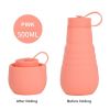 500ml Large Capacity Silicone Folding Water Bottle High Temperature Resistance