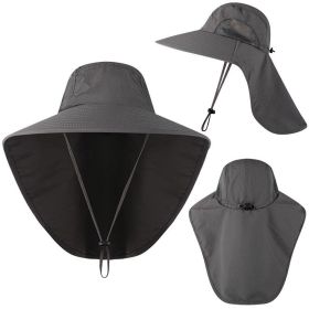 Wide Brim Bucket Hat with Neck Cover (Color: Army Green)