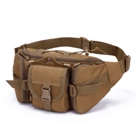 Men's Waterproof Nylon Fanny Pack With Adjustable Belt (Color: Clay Color)