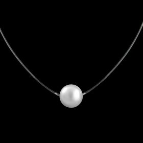 925 Silver Natural Freshwater Beads Fish Line (Dimensions: 925 silver, Color: Fishing line shell bead 10mm)