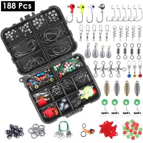 188Pcs Fishing Accessory Kit Portable Fishing Set (Quantity: 188Pcs)