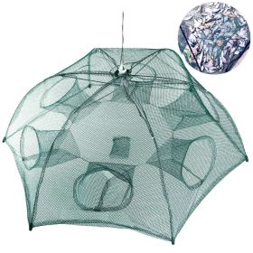 Fishing Trap Net Portable Folded (Color: Green)