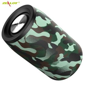 Bluetooth Speaker Bass Wireless Portable HIFI Stereo Waterproof Sound Box (Ships From: China, Color: S32-Rainforest camou)
