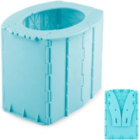1pc Portable Folding Toilet Urinal (Color: Blue)