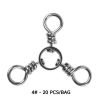 3 Way Swivel Fishing Tackle For Catfish Rig Trolling Line Stainless Steel