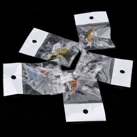 5pcs Fishing Lures With Leather; Artificial With 3D Eyes (Quantity: 5pcs With OPP Bag)