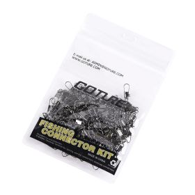 Fishing Barrel Swivel 100pcs Interlock Snap Connector Solid Ring Swivels (size: 1 E10308-3)