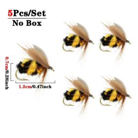 Artificial Bumblebee Fly Fishing Lures Bait (size: 5Pcs(No Box))