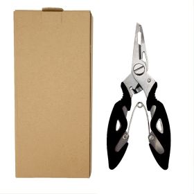 Stainless Steel Multi-function Lure Pliers (Color: Black)