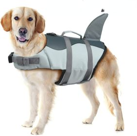 Dog Life Jacke Lifesaver Vests with Rescue Handlle (colour: silver grey, size: XL)