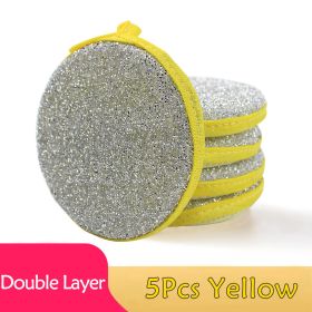 5/10pcs; Double Side Dishwashing Sponge (Color: 5Pcs Yellow)