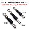 5pcs Carp Fishing Quick Change Feeder Swivels