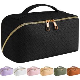 Travel Makeup Bag, Large Capacity Cosmetic Bags (Color: Black)