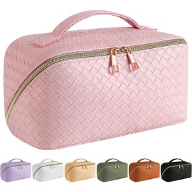 Travel Makeup Bag, Large Capacity Cosmetic Bags (Color: Pink)
