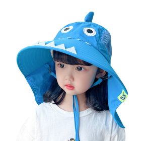 UPF 50+ Kids Summer Protection Cap (Color: Blue)