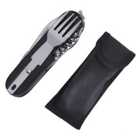 Multifunctional Outdoor Camping Portable Folding Tableware (Type: Cookware Accessories, Color: Black)