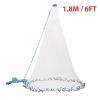 6/8/10/12/16FT Fishing Cast Net Bait Easy Throw Hand Cast Strong Nylon Mesh