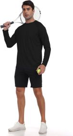 Men's Long Sleeve Shirts Lightweight UPF 50+ Sun Protection (Color: Bshirt-black, size: )