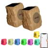 5 Core Rock Speaker Outdoor Waterproof Bluetooth Solar & USB Charging RGB Colors