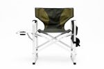 1-piece Padded Folding Outdoor Chair with Side Table and Storage Pockets