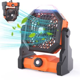 Camping Fan Rechargeable (Color: Orange)