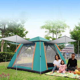 4-5 Person Camping Tent Outdoor Foldable Waterproof (Color: Green)