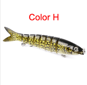 Pike Fishing Lures Artificial Multi Jointed Sections (Color: H)