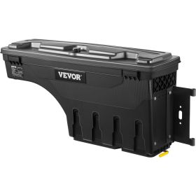 VEVOR Truck Bed Storage Box, Lockable Swing Case with Password Padlock, 6.6 Gal/25 L ABS Wheel Well Tool Box, Waterproof and Durable (Compatible with: Ford F-150, Type: Passenger Side (with new screw pack))