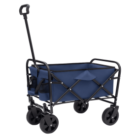 Collapsible Foldable Wagon Cart Beach Wagon Heavy Duty (Color: as Pic)