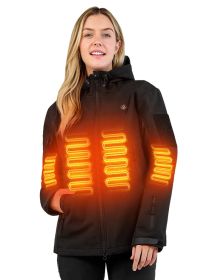 Heated Jacket for Women (Color: Black, size: L)