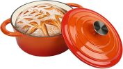 Enameled Cast Iron Dutch Oven with Self Basting Lid; Pot 4.5QT