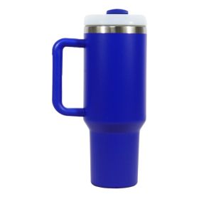 40oz capacity tumbler,  With Handle And Straw Lid (Color: Klein Blue)
