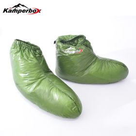 Kamperbox Down Slippers Down Socks Camping Down Booties for Sleeping Bag Camping AQ3 (Color: as picture)