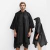 Adult 3-in-1 Waterproof Poncho Raincoat With Hood Sleeve Brim Lightweight