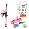 Kids Fishing Pole Set Fishing Starter Kit  with Tackle Box 56Pcs