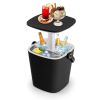 3-in-1 Portable Cooler Bar Table with Bottle Opener and Lift Top Lid