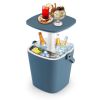 3-in-1 Portable Cooler Bar Table with Bottle Opener and Lift Top Lid