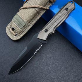 Fixed blade knife EDC Survival Knives (Shape: Half tooth)