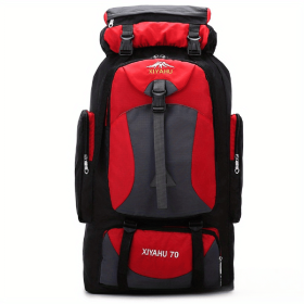 70L Hiking Camping Backpack (Color: Red)