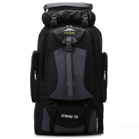 70L Hiking Camping Backpack (Color: Black)