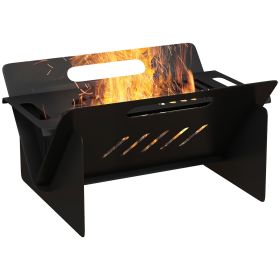 3-In-1 Portable Fire Pit, Stove, Coffee Table with Carrying Bag (Color: as Pic)