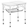 2ft Folding Portable Camping Table Aluminum Adjustable Height