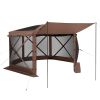 VEVOR Pop up Gazebo Screen Tent, 12 x 12 ft Large 6-Sided Camping Canopy Tent with Removable Top & Carry Bag, Quick-Set & Bite-Proof