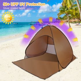 Pop Up Beach Tent Sun Shade Shelter Anti-UV Automatic Waterproof Tent Canopy for 2/3 Man w/ Net Window Storage Bag for Outdoor Beach Camping Fishing P (Applicable for: Outdoor)